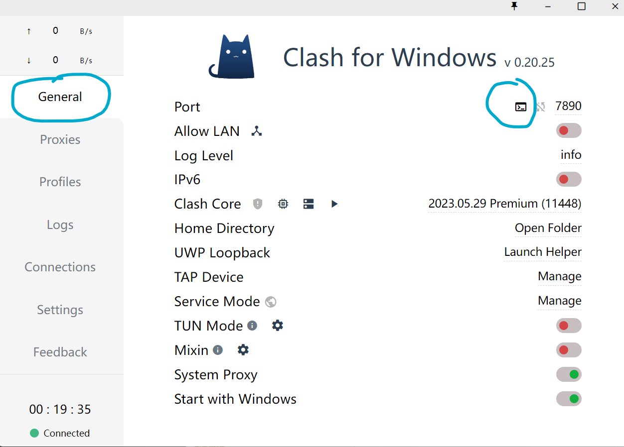 在Clash for Windows中复制终端代理命令-2024-01-10-14-08-46